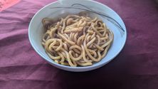 cooked Sautao Trolley Udon Style Noodles