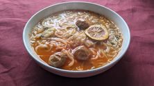 cooked RunnyEgg Vietnamese Pho